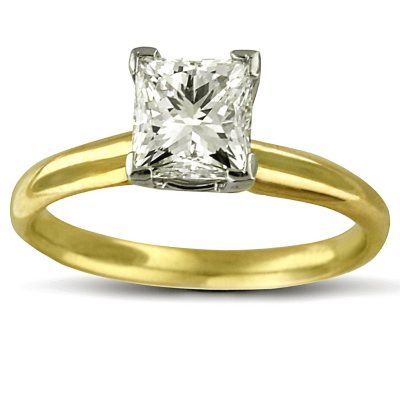 1.50 ct. Princess Diamond Solitaire Ring (I, I1)