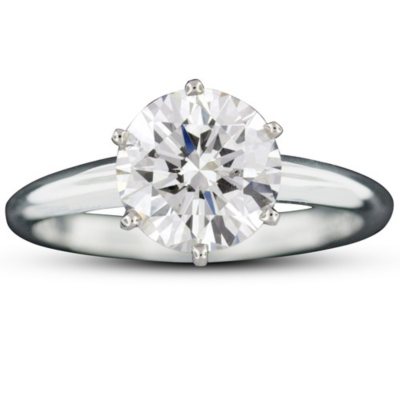 2.03 ct. Brilliant Round-Cut Diamond Ring (E, SI1)