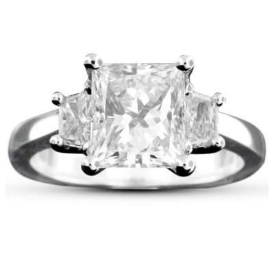 2.43 ct. t.w. Princess-Cut Diamond Ring (D, VS2)