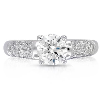 1.33 ct. t.w. Premier Diamond Collection Round & Pave' Diamond Ring (F-G, VS2-SI1)