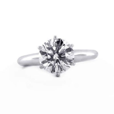 2.01 ct. Round Diamond Solitaire Ring (E, SI1)