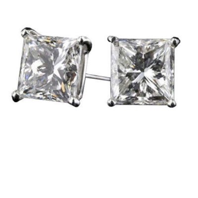 2.01 ct. t.w. Princess Dia. Earrings (F-G,IF-VVS2)