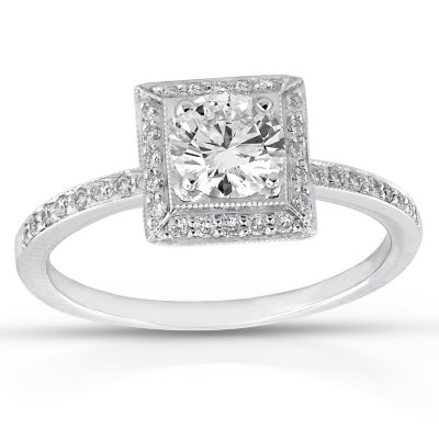 0.68 ct. t.w. Premier Diamond Collection Round & Pave Diamond Ring (D, SI2)