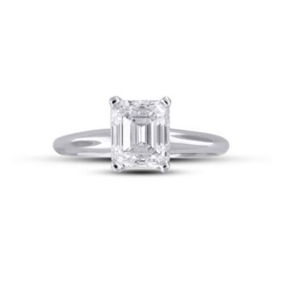 1.93 ct. Emerald-Cut Diamond Solitaire Ring (F, VS2)