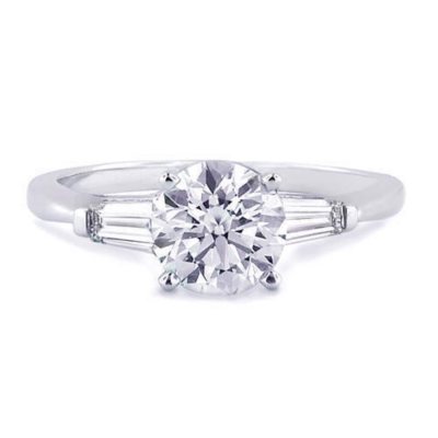 1.20 ct. t.w. Diamond Ring with Baguettes (D, SI2)