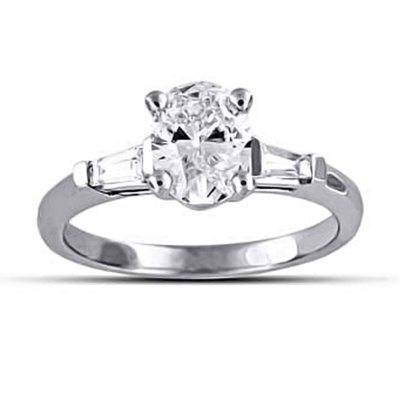 1.22 ct. t.w. Premier Diamond Collection Oval and Baguette Diamond Ring (D, SI2)