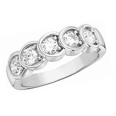 0.50 CT.T.W. Diamond Anniversary Band in 14K White Gold (H-I, I1)