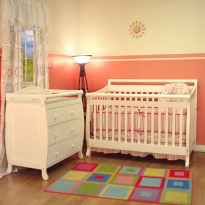 AFG Amy 3-in-1 Crib and Grace 3 Drawer Changer - White