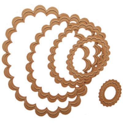 Spellbinders Nestabilities Dies-Scallop Oval Sm