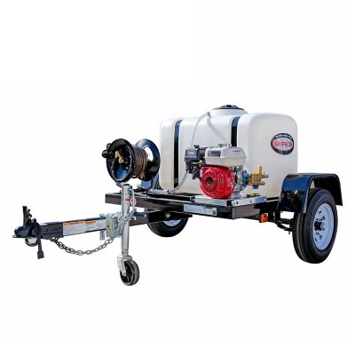 SIMPSON Trailer 3200 PSI 2.8 GPM- Cold Water Pressure Washer System Powered by HONDA
