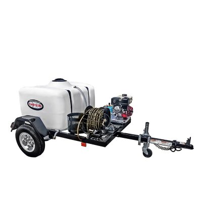 SIMPSON Trailer 3800 PSI 3.5 GPM-Cold Water Pressure Washer System Powered by HONDA