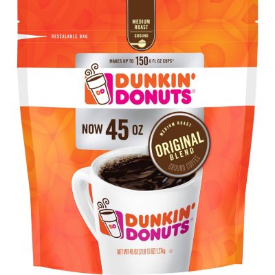 UPC 881334011425 product image for Dunkin' Donuts Original Blend Ground Coffee, Medium Roast (45 oz.) | upcitemdb.com