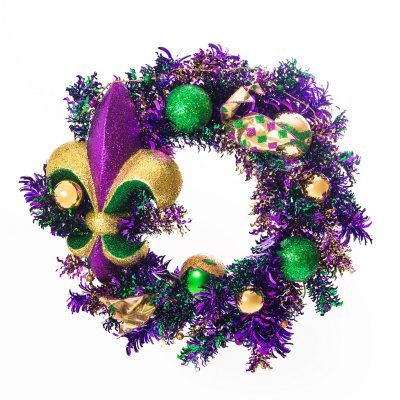 22" Mardi Gras Wreath