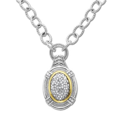 .20 ct. t.w. Diamond Necklace in Sterling Silver & 14K Yellow Gold (H-I, I1)