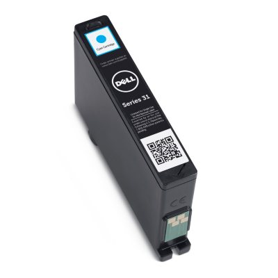 Single Use Cyan Ink Cartridge for Dell V525w/ V725w All-in-One Wireless Inkjet Printer (Series 31)