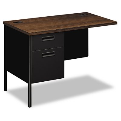 HON - Metro Classic Series Workstation Return - Left - Columbian Walnut/Black