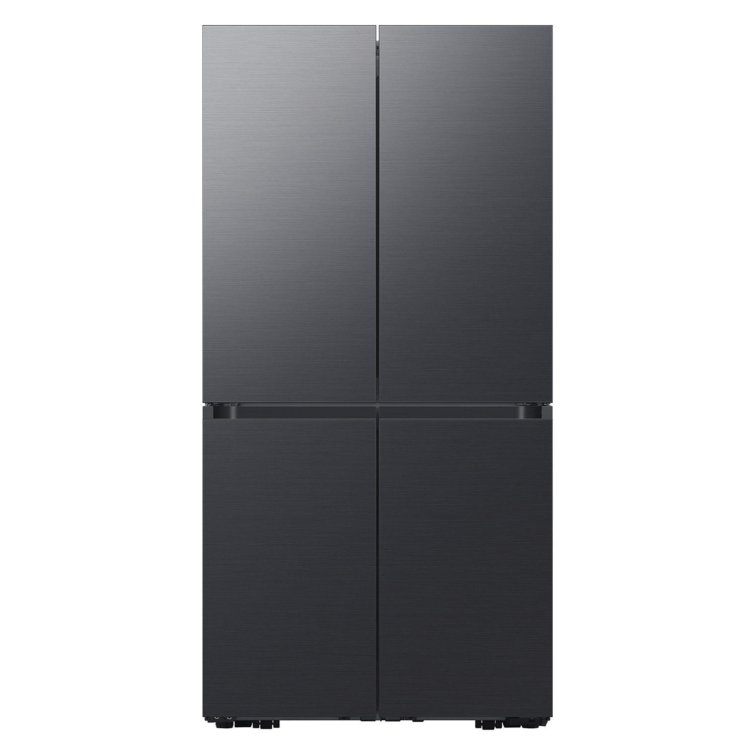 SAMSUNG 23 cu. ft. Smart Counter Depth BESPOKE 4-Door Flex&#226;„&#162; Refrigerator with Customizable Panel Colors, Matte Black