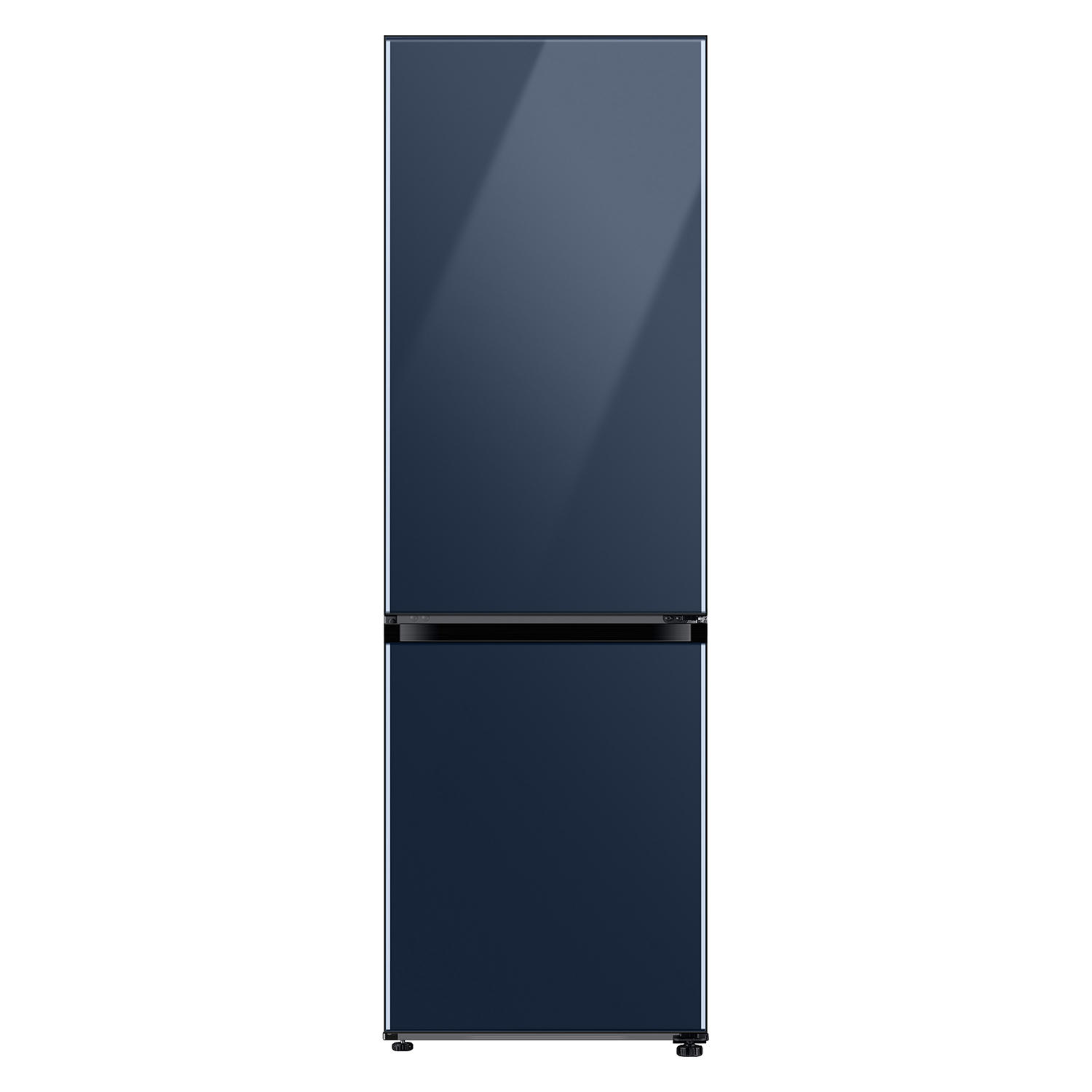 SAMSUNG 12.0 cu. ft. BESPOKE Bottom Freezer Refrigerator with Customizable Colors and Flexible Design, Navy Glass