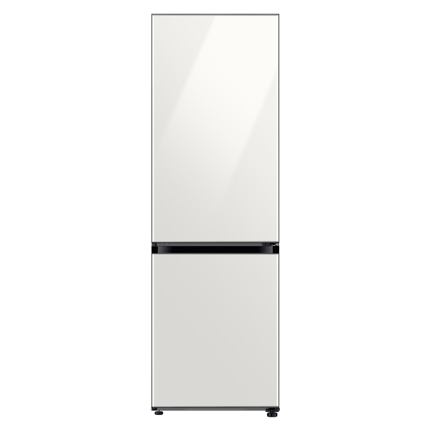 SAMSUNG 12.0 cu. ft. BESPOKE Bottom Freezer Refrigerator with Customizable Colors and Flexible Design in Grey Glass