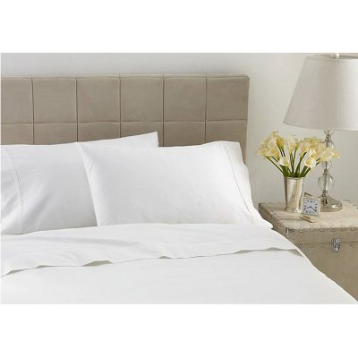 600TC Hotel Luxury Collection Solid White Sheet Set - Cal King