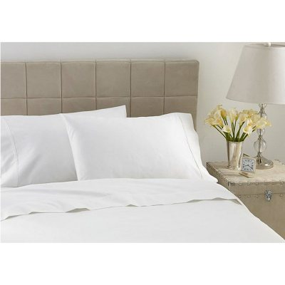600TC Hotel Luxury Collection Striped White Sheet Set - Cal King