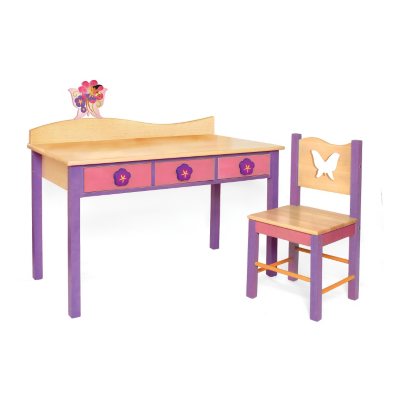 Butterfly Computer Desk and Chair - Natural
