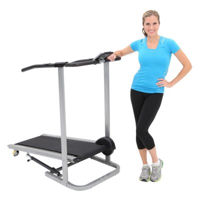 Exerpeutic 500 Manual Treadmill with Extended Safety Handles and Pulse