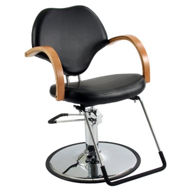 Wood-Armed Styling Salon Chair