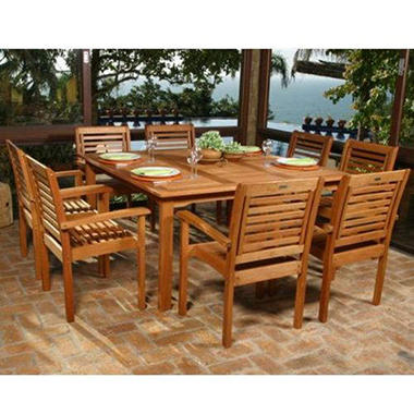 Lido Outdoor/Indoor Square Table Set - 9