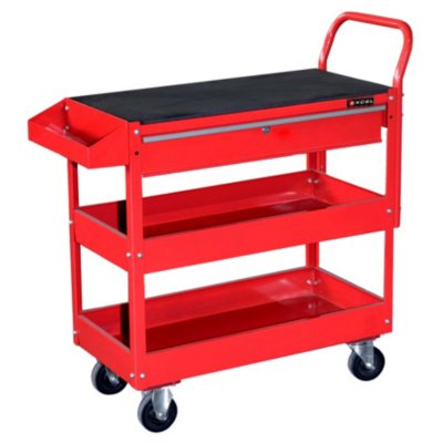 UPC 895422001649 product image for Excel - Steel Tool Cart with Rubber Work Surface - Red | upcitemdb.com