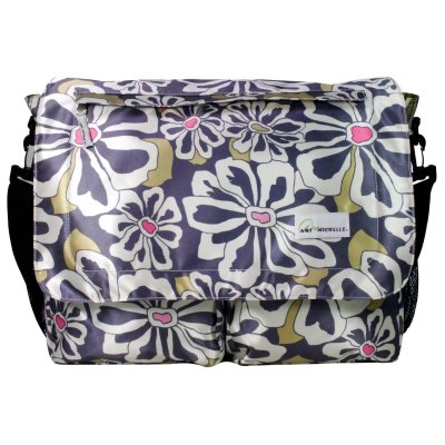 Amy Michelle Seattle Diaper Bag, Charcoal Floral