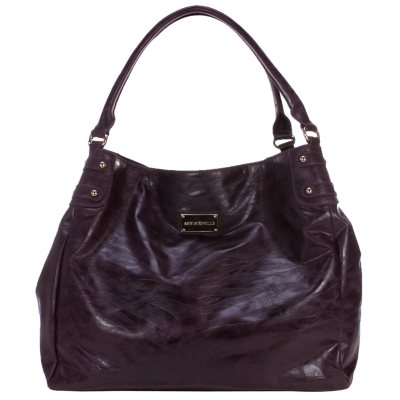 Amy Michelle Zebra Diaper Bag, Eggplant