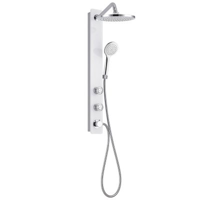 PULSE Aloha ShowerSpa Glass Shower System - White