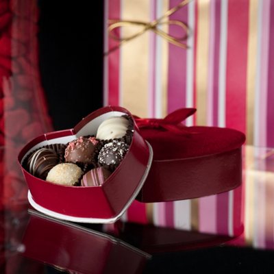 Candy House Valentine Heart Truffle Assortment 2 oz set of 6