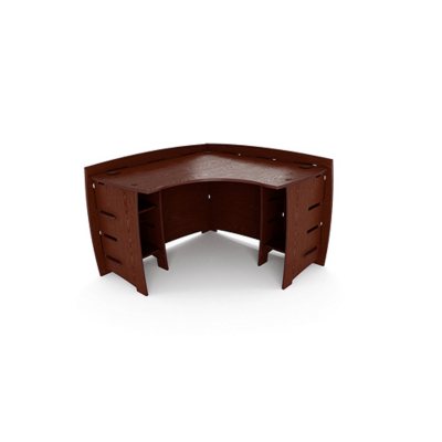 Bamboo Corner Desk - Espresso Ash Finish - 60" x 47"