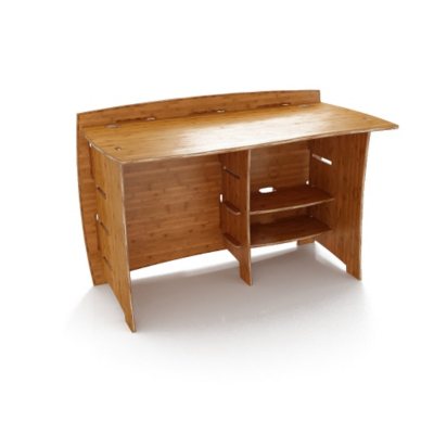48" Straight Desk - Amber Bamboo