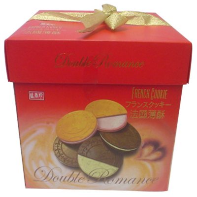 Double Romance French Cookie Gift Box - Strawberry and Vienna Coffee