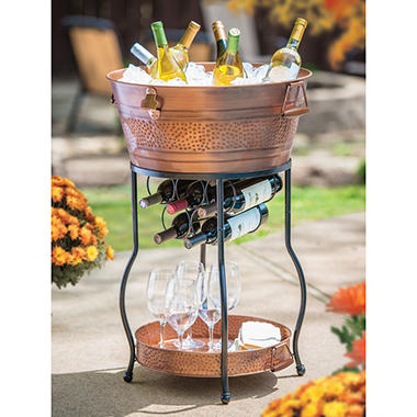 Galvanized Copper Party Bucket with Stand  MLGY15001