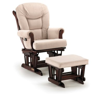 Shermag - Glider Rocker & Ottoman Combo - Tea & Beige