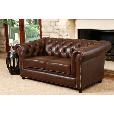 Hancock Italian Leather Loveseat