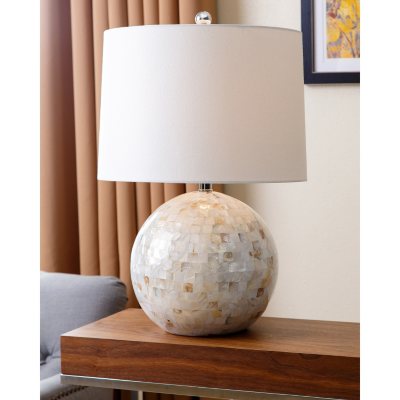 Alana Mother-of-Pearl Round Table Lamp