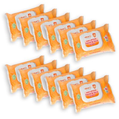Vital Baby Hand and Face Wipes, Fruity Scent