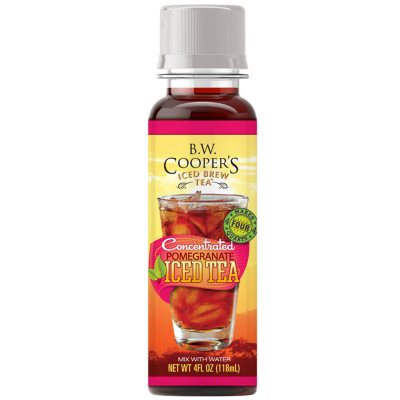 B.W. Coopers Pomegranate Tea - Mini Bottle - 1 Bottle Makes 1 Gallon - 8 Count