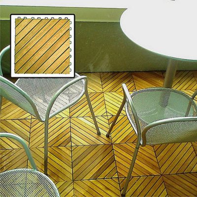 Interlocking Deck Tile - 12 Slat Style