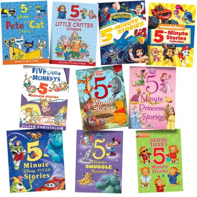 5-Minute Winnie the Pooh Stories Join Winnie the Pooh and his friends on a birthday party, help Rabbit find his Good Mood, play with little Roo, and more! With 12 stories featuring Winnie the Pooh and all of your favorite characters from the Hundred Acre Wood, each meant to be read aloud in five minutes, this padded storybook with beautiful illustrations is the perfect fit for bedtime, story time, or anytime! DC Super Friends 5-Minute Story Collection (DC Super Friends) Boys and girls ages 3 to 7 will love this hardcover collection of tales featuring BATMAN&trade;, SUPERMAN&trade;, WONDER WOMAN&trade;, and all of the DC SUPER FRIENDS&trade;. Each story can be read in five minutes or less, so it's perfect for bedtime-or anytime! This hardcov