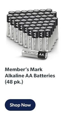 48-pack of Member’s Mark Alkaline AA Batteries. Shop now!