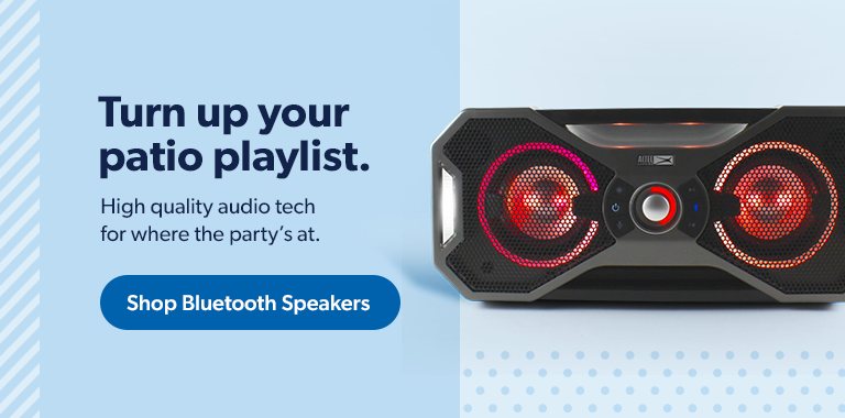 Turn up your patio playlist with high quality Bluetooth speakers. Shop now.