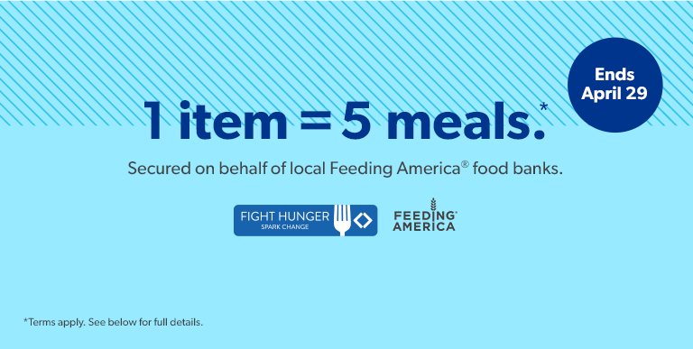 Buy participating items to help fight hunger in your community. Ends May 8. Shop now.