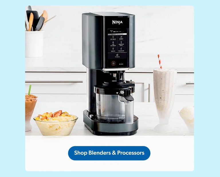 Shop blenders and food processors.