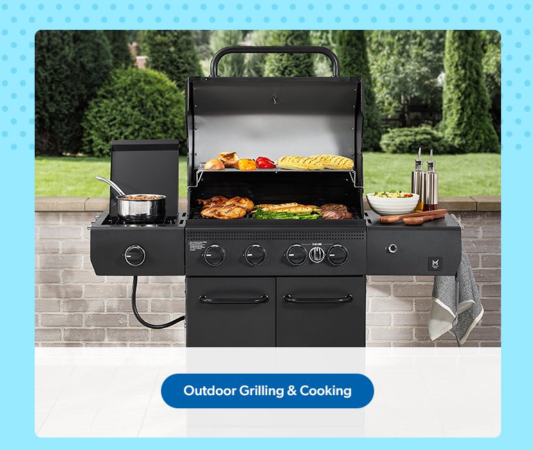 Shop outdoor grilling and cooking.
